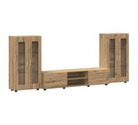 Florin TV Cabinet Set, 3-Piece Artisan Oak Wood Material with Storage Space, Drawers, Sideboards, Modern Living Room Furniture Set for Multimedia, Shelf, Lowboard, Display Cabinet, Space Saving