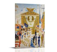 Florine Stettheimer Masterpiece Poster《The Cathedrals》 Cool Artworks Painting Wall Art Canvas Prints Hanging Picture Home Decors Idea 08x12inch(20x30cm)