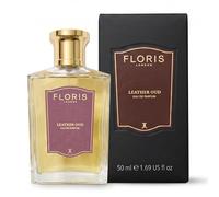 Floris London Leather Oud Eau de Parfum (50ml) | Rich, Earthy & Smoky Fragrance, Enhanced with Vetiver, Amber & Sandalwood, Opulent Scent for Men