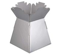 Florist Bouquet Box Flower Plant Aqua Boxes ML - Choose Quantity and 22 Colour Choice (1, Silver)
