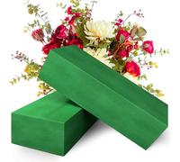 Florist Flower Arranging Supplies - Professional Floral Foam Blocks (Wet/Dry) for Fresh & Artificial Flowers | Water Locking Green Foam for Craft Supplies, Events, Bouquets & Table Decor