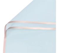 Florist Flower Bouquet Wrapping Paper, Golden Border Flower Bouquet Vellum Scrapbook Wrapping Paper 20 pcs Multicolor 58cmx58cm(Light Blue)