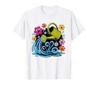 Florist Gothic Dark Floral Skull Botanical Illustration T-Shirt