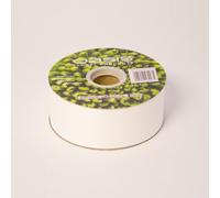 FLORIST RIBBON ROLL REEL 100 YARDS 2'' WIDE 91M POLY RIBBON 50MM WEDDING FLORAL (White)