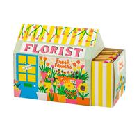 Florist Shaped Matchbox - Long Matches - Luxury Giant Matchbox - House Shaped Box - Coloured Tips Large Matchsticks - Candles Fireside Housewarming Gift