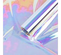 Florist Supplies Flower Packaging Iridescent Film Cellophane Gift Wrap Paper Roll,Bouquet Packaging Rainbow Wrapping Paper for Wedding Birthday (Red,40cm * 15m)