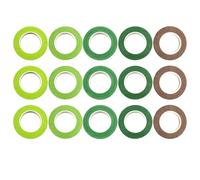 Florist Tape - 15 Rolls Floral Tape, 12mm Width, for Bouquets, Stem Wrapping, Floral Arrangements, DIY Crafts, Floristry Supplies