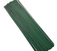 Florist Wire Green Florists Thick Stub Stem Floristry Cut Wire Floral Plant Stakes 16" - 50 Pcs Artificial Flower Handmade DIY Craft (50PCS)