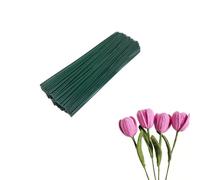 Florist Wire Stems,50Pcs 2mm x 30cm Green Floral Flower Crafting Wire green Flexible Craft Wire Bouquet Making Floristry Wires Flower Stems Support DIY Craft Wedding Arrangements Artificial Blooms