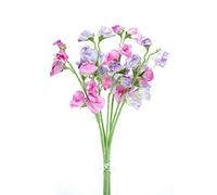FloristryWarehouse Artificial silk Sweetpea pink & lilac stems Sweet Pea flowers 40cm