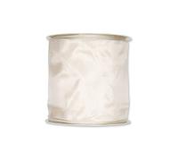 FloristryWarehouse Fabric Ribbon 100mm/4 Inch Wide x 25m/27yds Ivory