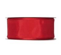 FloristryWarehouse Fabric Ribbon Satin 40mm x 25m Bright Red