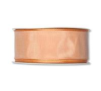 FloristryWarehouse Fabric Ribbon Taffeta Satin 40mm x 25m Light Apricot