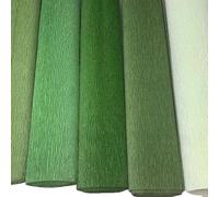 FloristryWarehouse Italian Crepe Paper Green Colour Mix Pack 5 x 180g Rolls