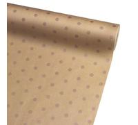 FloristryWarehouse Kraft Paper Roll 50cm Wide 100m Roll Natural with Rose Gold Spots