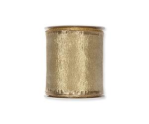 FloristryWarehouse Metallic Gold Lurex Christmas Ribbon Fabric 100mm x 20m