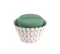 FloristryWarehouse Oasis® Cupcakes Large x 6 Valentine White Red Hearts