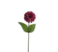 FloristryWarehouse Pack of 3 Artificial Silk Zinnia 46cm/18in Watercolour Burgundy