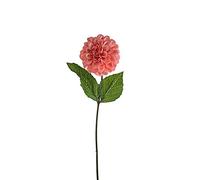 FloristryWarehouse Pack of 3 Artificial Silk Zinnia 46cm/18in Watercolour Coral