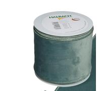 FloristryWarehouse Sage Green Velvet Fabric Ribbon 100mm (4") Wide on 8m roll Wired Edge