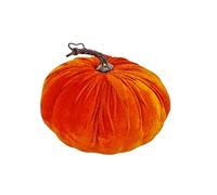 FloristryWarehouse Velvet Pumpkin Seasonal Decoration Orange 24 x 15cm