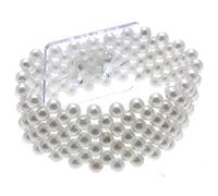 FloristryWarehouse White Pearl Beaded Corsage Bracelet 2.5cm