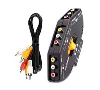 Florisync 3Port Video Music Video Selectors Video Splitter For Multiple Devices Seamlessly Switching Not Need External Power Supply Video Switches Box