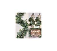 FLORLAB 6.2 Ft Long Faux Eucalyptus Garland - Wedding Arch Summer Garland - Eucalyptus Garland Greenery - Green Garland Decor- Lambs Ear Garland - Mag
