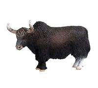FLORMOON Black Yak Figure Realistic Animal Figurines Early Educational Dog Toy Science Project Christmas Birthday Cake Topper for Kids Toddler (Black)