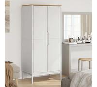 Floro Wardrobe Solid Pine Wood Clothes Storage Cabinet Bedroom Furniture