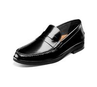 Florsheim Men's Brisbane Flex Moc Toe Penny Loafer, Black Smooth, 13 Wide
