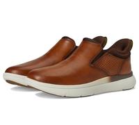 Florsheim Men's Fleet Plain Toe Slip-on Sneakers, Cognac, 9 Wide