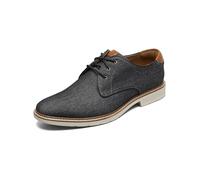 Florsheim Men's Herington Canvas Plain Toe Oxford, Black, 8 UK