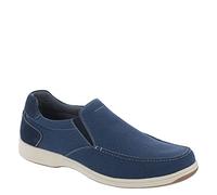 Florsheim Men's Lakeside Canvas Moc Slip On Shoes, Navy, 9 UK