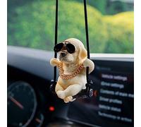 Floruit Swinging Dog Rear View Mirror Accessories for Car, Labrador Car Hanging Ornament Car Pendant Cute Car Accessories for Men & Women