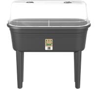 FLORUS Grow Table Set - Raised Bed for Garden or Balcony - Planter including Protective Lid - 26.4 x 37.0 x 78.0 - Grey/Anthracite