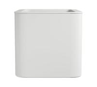 FLORUS Jive Square 40cm - Planter for Indoor & Outdoor - 100% Recycled Plastic - L39 x W39 x H37.2 cm - White/White