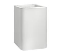 FLORUS Jive Square High 40cm - Planter for Outdoor - 100% Recycled Plastic - L39 x W39 x H60.2 - White/White