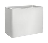 FLORUS Jive Terrace High 80cm Planter - White | L 78 x W 39 x H 60.2 cm | Suitable for Outdoor Use | 100% Recycled Plastic