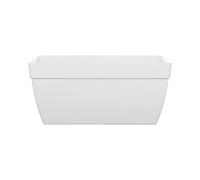 FLORUS Paris Terrace Trough 80cm - Planter for Outdoor - 100% Recycled Plastic - L76.4 x W36 x H31.4 - White/White