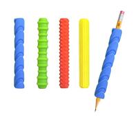 Floruvia 4 Pack Textured Silicone Pencil Grips, Sensory Squishy Handwriting Fidget Tools for Kids, ADHD Anxiety Relief, Classroom Supplies and Gift Stocking Stuffers