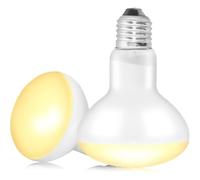 Flosfjylo 2 Pack 100W Reptile Heat Lamp, E27 Heat Lamp Bulb for Reptiles, Daylight Basking Spot Lamp, Tortoise Heat Lamp Bulb, Reptile Heating Bulb for Tortoise, Lizard & Terrarium Habitat Heating