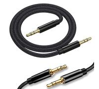 Flosfjylo 2 Pcs Nylon Braided Wire, Aux Cable Nylon Braided Lead, 1M BraidedStereo 3.5mm Audio Aux Cable, NylonBraided Aux Lead for Car, Headphone, iPad, MP3 Player