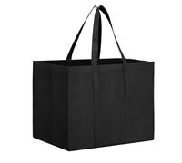 Flosfjylo 3 Pcs Reusable Grocery Bags Shopping Bag, Tote Bag with Handles Foldable Washable Stands Upright Reinforced Bag for Supermarket Hauls, Farmers Market Trips, Picnic Outings