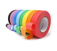 Flosfjylo 8 Rolls Rainbow Colored Masking Tape Set, 1.5cm x 12m Removable & Residue-Free Adhesive Tape for DIY Projects, Wall Art, Gift Wrapping & Home Decor