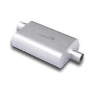 Floshine Universal Mufflers,Dual Chamber 2 inch inlet/2 inch outlet，Performance Automotive Muffler Exhaust FH42041