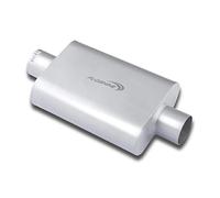 Floshine Universal Mufflers Dual Chamber 3" inlet (ID) 3" outlet (ID) overall 17" Performance Automotive Muffler Exhaust FH43040
