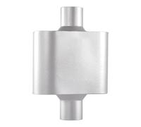 Floshine Universal Mufflers, Performance Automotive Exhaust Muffler, Single Chamber center in/center out, silver (2.75")