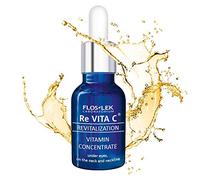 FLOSLEK Vitamin C Serum for Face, Under Eyes, on Neck and Neckline | 15 ml | Brightens, Moisturizes & Smoothes | Suitable for People with Mature Skin | Dermatologically Tested