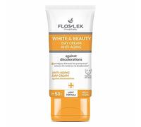FLOSLEK WHITE & BEAUTY Anti Aging Protecting Day Cream with SPF 50 | Anti-Wrinkle Moisturiser | Face Cream for Wrinkles and Age Spots | Reduces Blackheads & Brown Spots | 50 ml